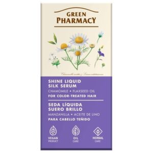 Green Pharmacy Jedwab w płynie Serum dla blasku włosów farbowanych Rumianek i olej lniany 30ml