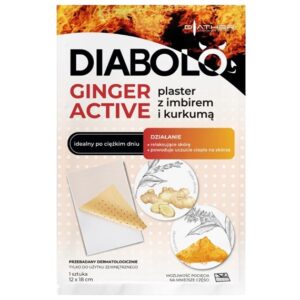 Plaster Diabolo 12x18cm z imbirem i kurkumą 1szt (12x18cm)