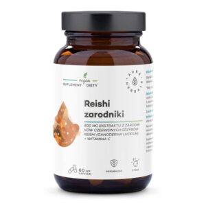 Reishi zarodniki 800mg + Witamina C 60 kaps.