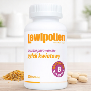Drożdże piwowarskie & pyłek kwiatowy pszczeli 200 tabl. NATURALNE SKŁADNIKI.