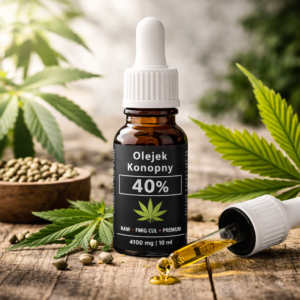 Olejek konopny 40 % 4000 mg 10 ml Full spectrum Premium RAW