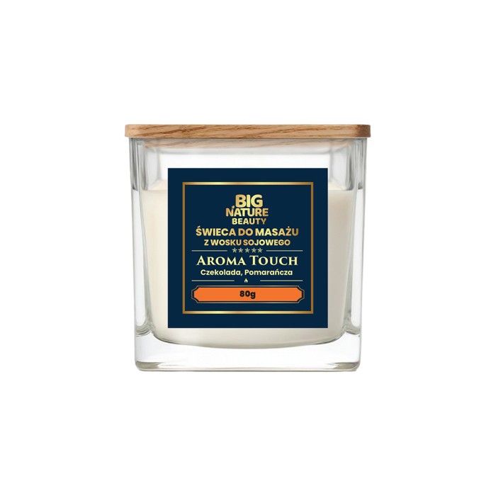 Świeca soj. masaż CZEKOLADA-POMARAŃCZA 80g