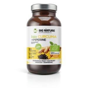 Tabletki Curcuma + Piperine BIO 90 szt. - 45 g